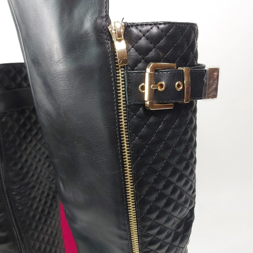Shoes Dazzle Black Cersei Women's Size 8.5 Knee High Boots